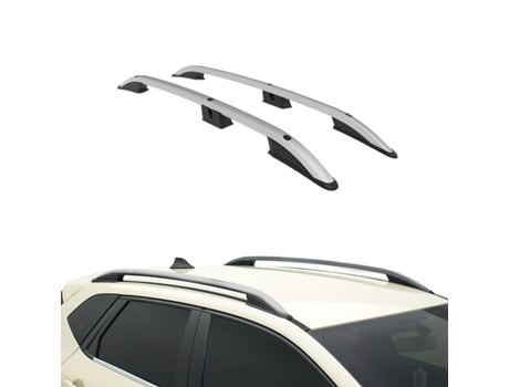 TURTLE Calha de Telhado Crown Volkswagen Caravelle T5 2003 2004 2005 2006 2007 2008 2009 2010 2011 2012 2013 2014 2015 Lwb Prateado