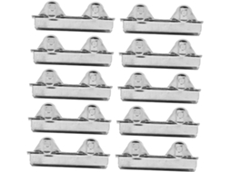 Conjunto De 10 Peças Com Trilhos E Rodízios Para Portas Vidro Fácil Mo