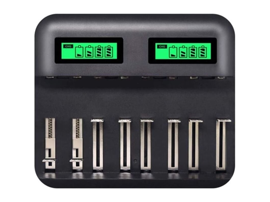 Lurelia Carregador De Pilhas Lcd Aa Aaa Inteligente Para Recarregáveis