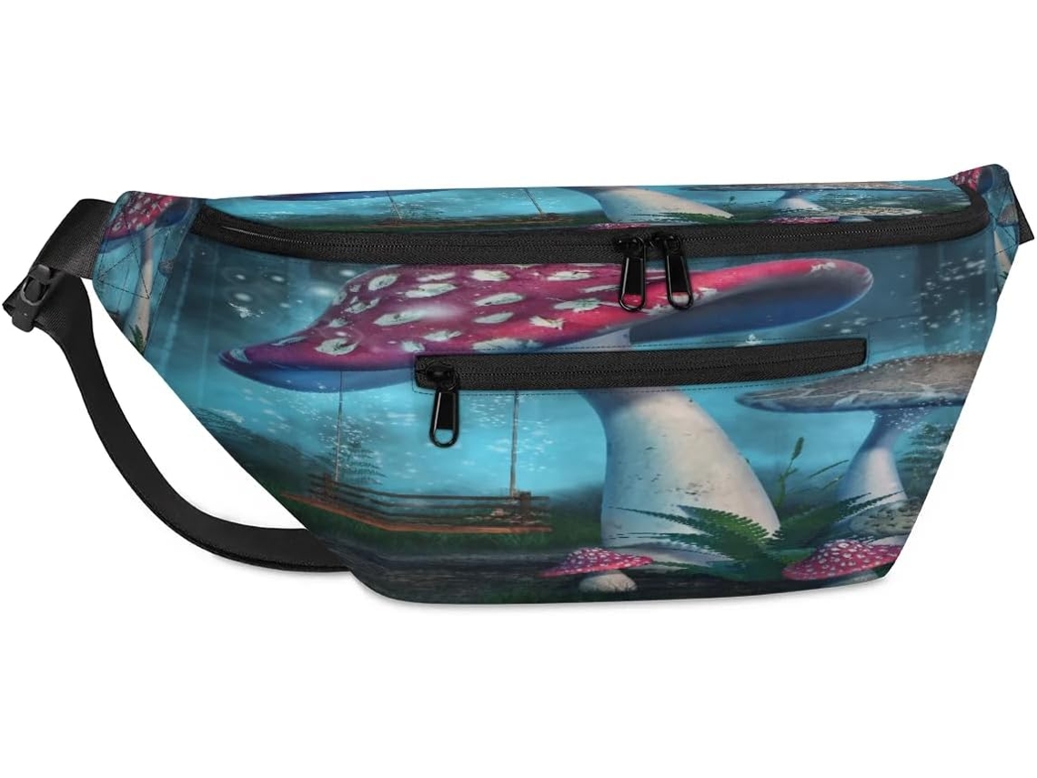 Bolsa Unissex Mushrooms Forest 38x25x19cm S/MARCA