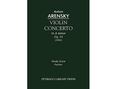 Livro Violin Concerto Op 54 Study Score de Anton Arensky (Inglês)