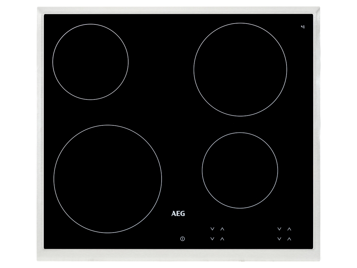 Placa de Vitrocerâmica AEG HK624000XB (Elétrica - 57.6 cm - Inox)