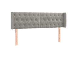 Cabeceira de Cama com Abas Veludo Cinzento Claro MAISON EXCLUSIVE (147x16x78 cm)