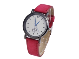 Relógio de Pulso Feminino Zlf0285 Quartzo Pulseira de Couro Pu Redondo Simples