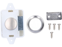 Maçaneta De Porta Universal Com Botão Pressão Para Móveis, Gavetas E Armários, Abs + Metal