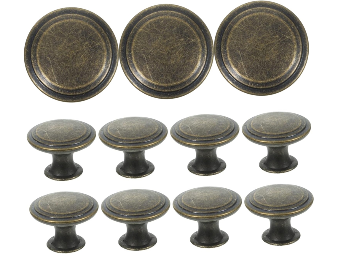 Conjunto De 12 Puxadores Vintage Redondos Para Gavetas, Móveis, Armários E Portas, Ideais Para Cozinhas E Cômodas