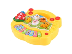 Mali brinquedo Piano Musical Educativo Fazenda Animal Sons Bebê Brincadeira Presente Amarelo