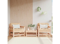 Vidaxl Cadeiras De Jardim C/ Almofadões 2 Pcs Pinho Maciço
