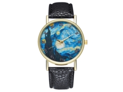 Relógio de pulso Zhoulianfa de estilo simples com pulseira de PU e numerais romanos, preto.
