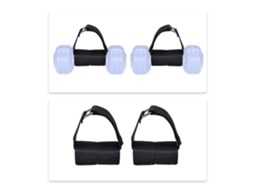 Par de cintos de levantamento de peso ajustáveis com halterofixo para treinamento tibial.