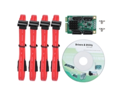 Placa De Expansão Mini Pci-e Para 4 Portas Sata3.0 Placa Controladora Mini Pci-express Sata Iii 6gbps