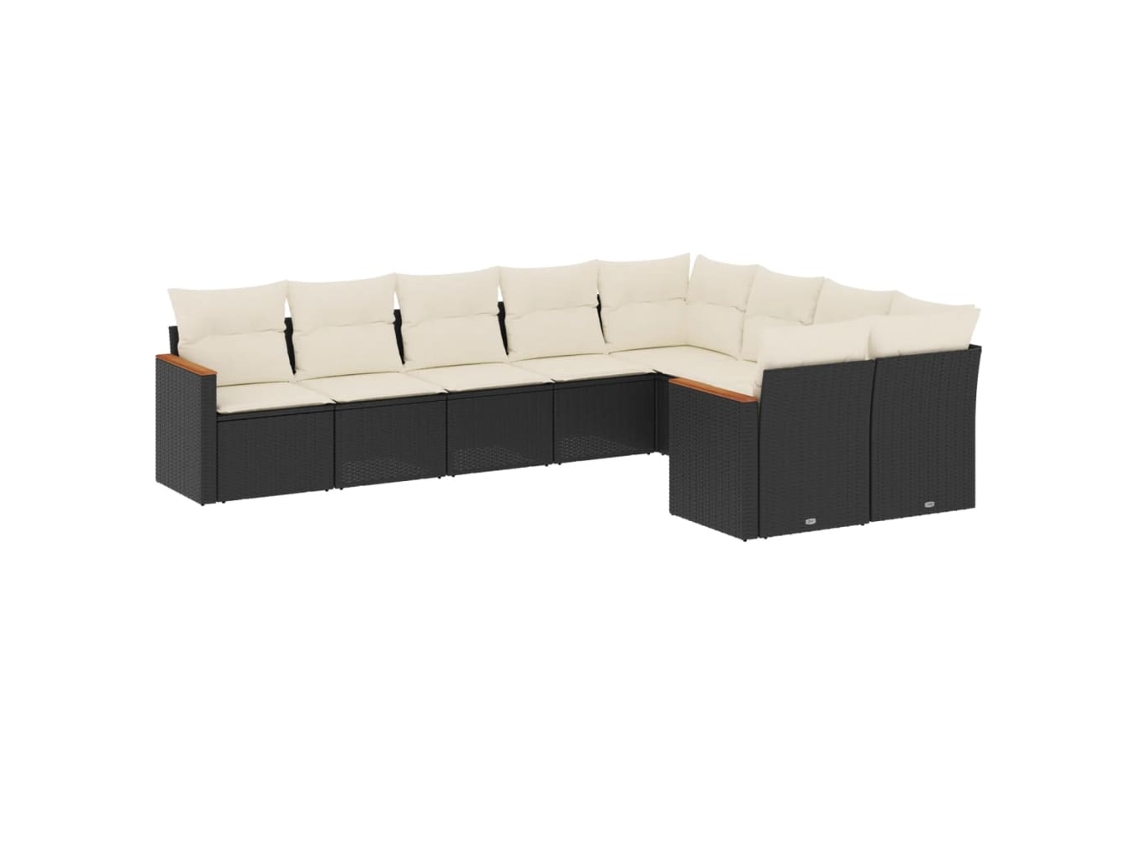 Garden Sofa Set, Garden Sofa Sets Vidaxl Preto Rattan / Vime (n/a)