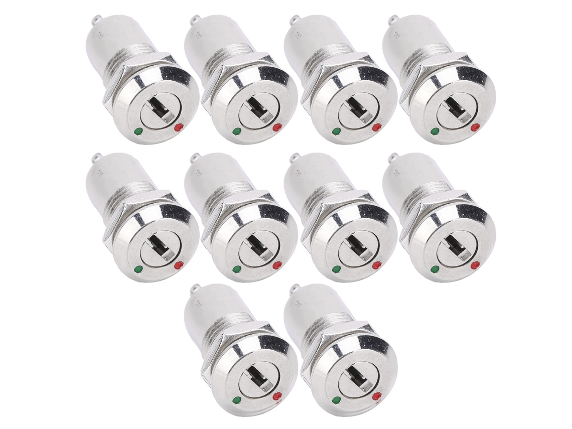 Chave de Interruptor Metal com Fechadura 10 Unidades