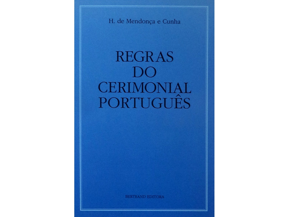 Livro Regras Do Cerimonial Português. (Português)