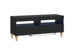 Vidaxl Gabinete De Tv Led Preto Derivados De Madeira