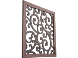 Adesivo de parede quadrado em madeira Abaodam com moldura, design 3D, madeira de tília marrom, decoração elegante para cozinha e quartos de meninos e meninas.