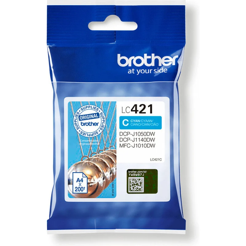 Tinteiro BROTHER LC421 Ciano (Outlet Caixa Aberta)