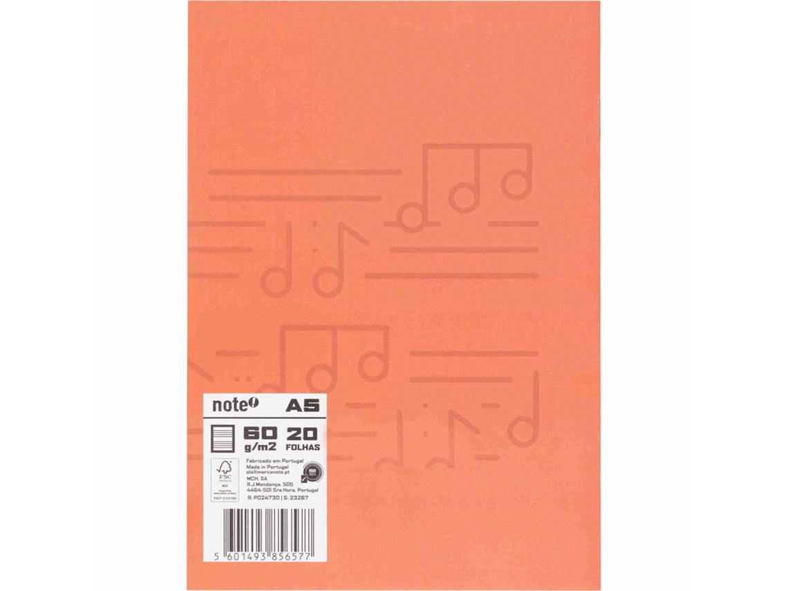 Caderno De Música A5 Note!