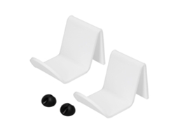 Conjunto de 2 Suportes para Controlador de Jogo em Acrílico com Prendedor de Fio para Organizar Gamepad e Fones | S/MARCA