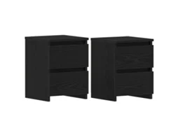 Conjunto 2 Mesa-de-cabeceira Vidaxl Preto Derivados De Madeira (30 X 30 X 40 Cm)