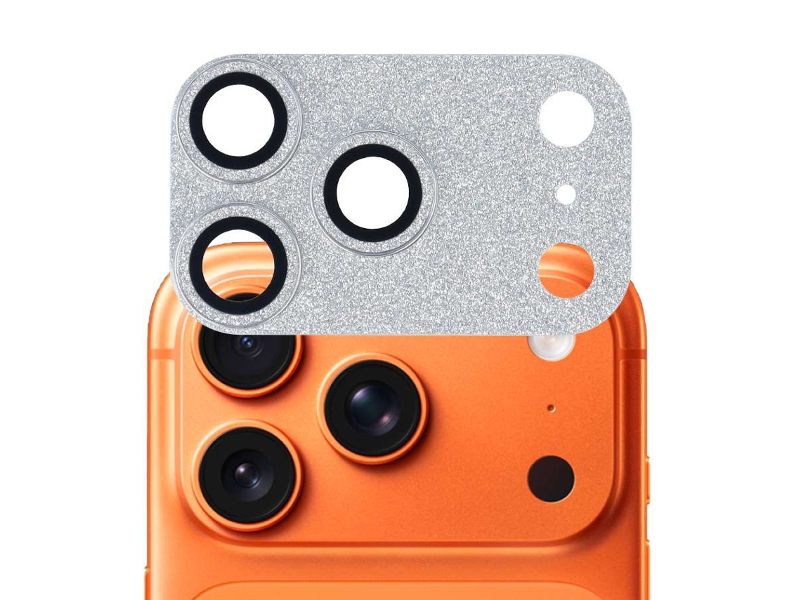 Protetor de Câmara Glitter Cinzento para iPhone 17 Pro LA CASA DE LAS CARCASAS