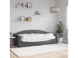 Vidaxl Sofá-cama Com Colchão 80x200 Cm Tecido Cinzento-escuro