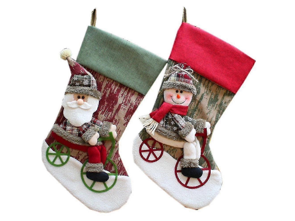 Meias De Natal De 45 Cm, Meias Grandes Em Formato De Boneco De Neve De Papai Noel Para Decoração De Festas De Natal Em Família. Loja Olysi