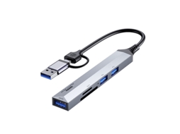 Yizhood USB 3.0 5 em 1 TF SD USB Tipo C para HDMI Docking Station para Note Macbook Laptop Game Teclados Computador Mouse Prata