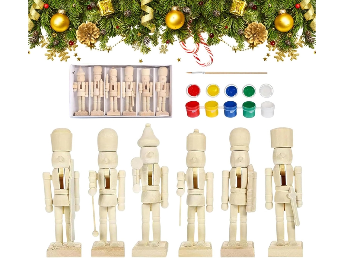 Quebra-nozes De Natal - Conjunto De 6 Peças De Figuras Colecionáveis Inacabadas |