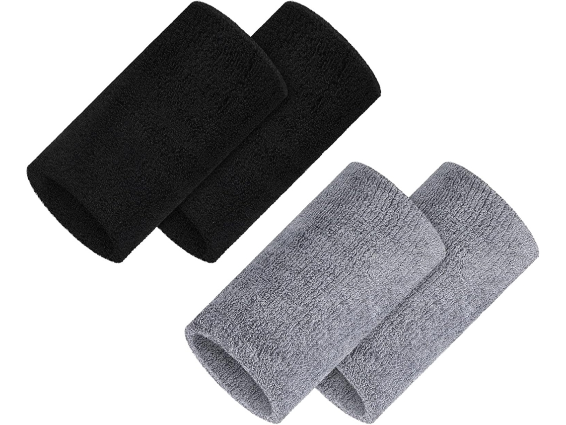 Par De Braçadeiras Esportivas De 15 Cm, Elásticas E Respiráveis, Para Absorver O Suor.