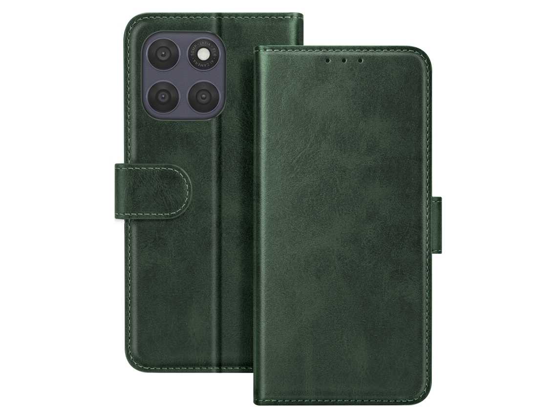 Capa Para Moto G67 Efeito Couro Com Porta-cartões E Função Stand