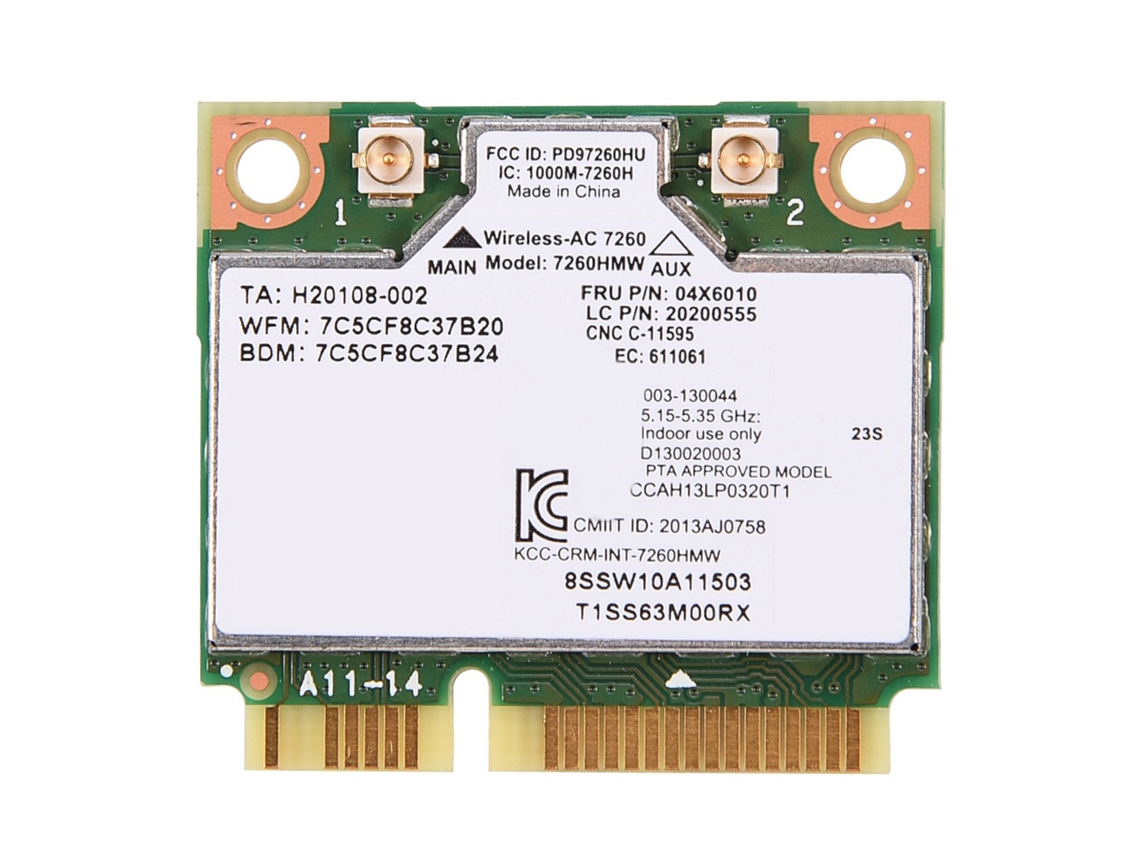 Para Lenovo Thinkpad Intel 7260ac Placa De Wifi Bluetooth 4.0 Wlan De Banda Dual 04x6010