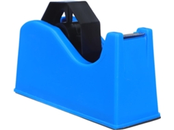 Dispensador de fita adesiva vertical Partykindom com base antiderrapante, fita azul resistente e mecanismo de folha.