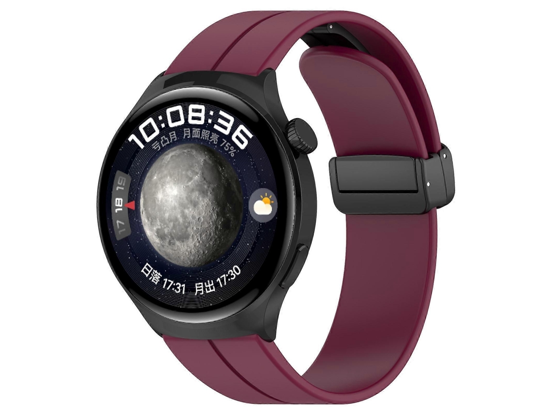 Pulseira De Silicone Preta Dobrável Com Fecho De Pressão Groove, 18 Mm