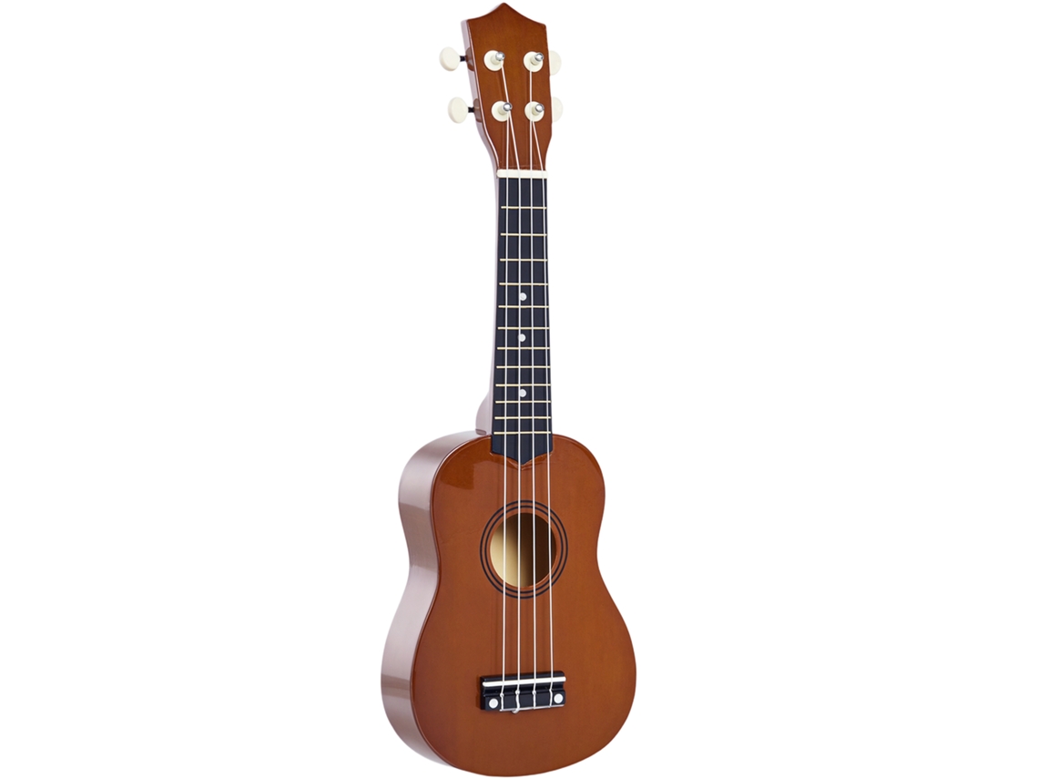 Ukulele Soprano 21 Polegadas Nylon Madeira Principiantes 53x17x6cm Marrom Música
