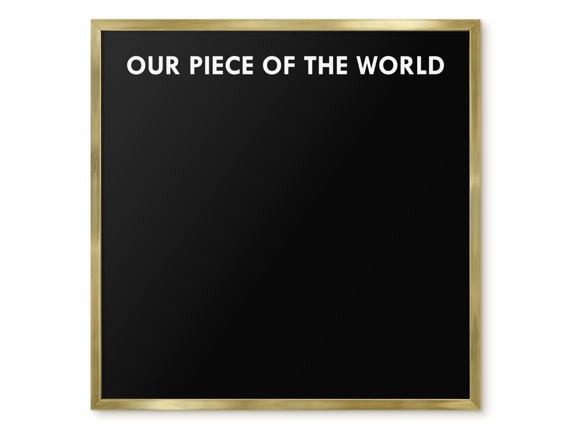 Quadro de vidro magnético "Nosso pedaço do mundo" para o hall Espelharte (50x50 cm)