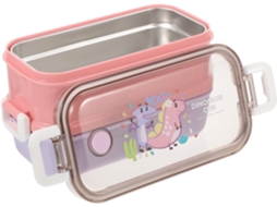 Marmita Bento De 700ml Com Múltiplos Compartimentos Em Pp E Aço Inoxidável Para Frutas Legumes, Ideal Para Escola E