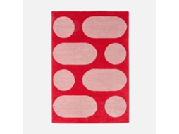 Tapete SWEEEK Interior Padrão Moderno Polipropileno Vermelho (2x120x160)