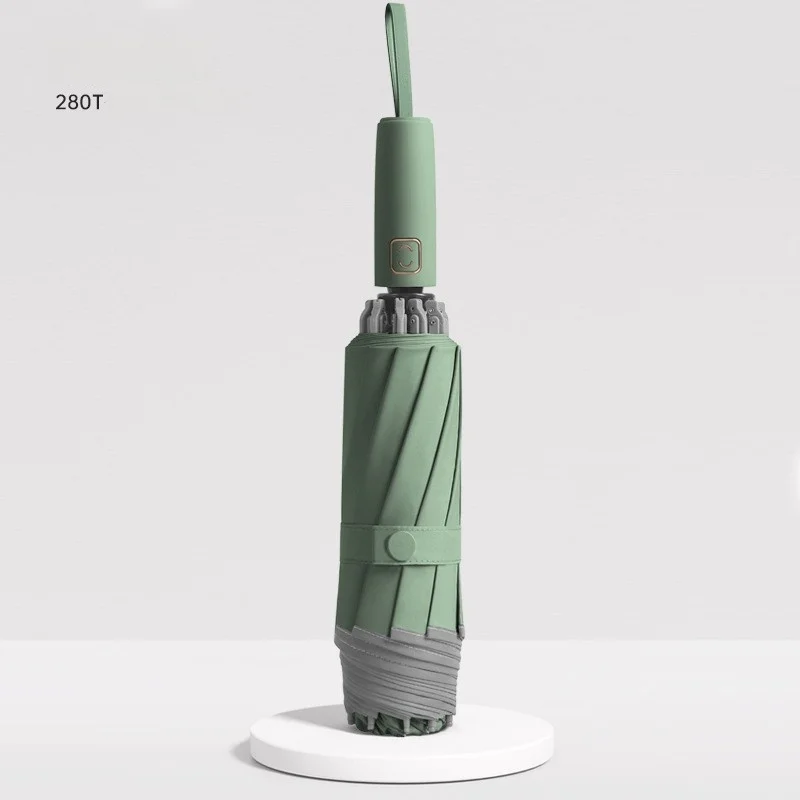Guarda chuva Reversível Automático , Bordas de Silicone, Tecido 280t, Guarda chuva de Negócios de Alta Qualidade. MDUG (verde oliva 10k)