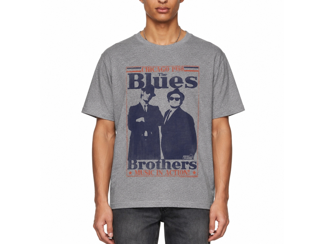 Rockinstone The Blues Brothers Movie World Class Heather Graphite Adult T-shirt Size:xxl