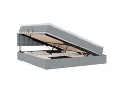 SYFAX™ Cama de Armazenamento Led com Colchão Cinzento claro