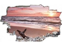 Adesivos de parede com tema de férias na praia do Mar do Norte, ideais para sala de estar, quarto, cozinha, escritório, para adultos e crianças, 70x110cm