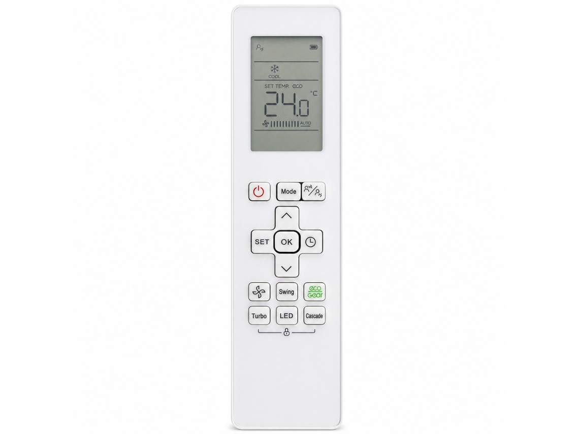 Comando Remoto Para Ar Condicionado Compatível Com Midea Rg10x1(g2hs)/bgef_dae