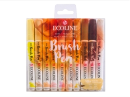 Conjunto 10 Marcadores Pincel Ecoline Cores Pele