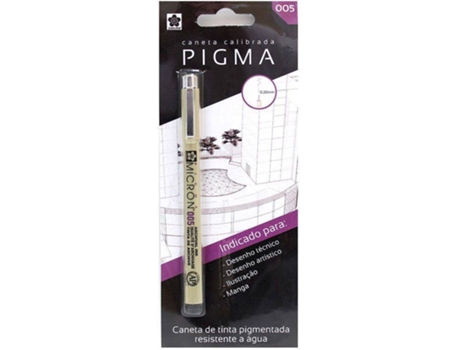 Marcador Fineliner Pigma Micron, Ponta Fina de 0,20 mm, Preto