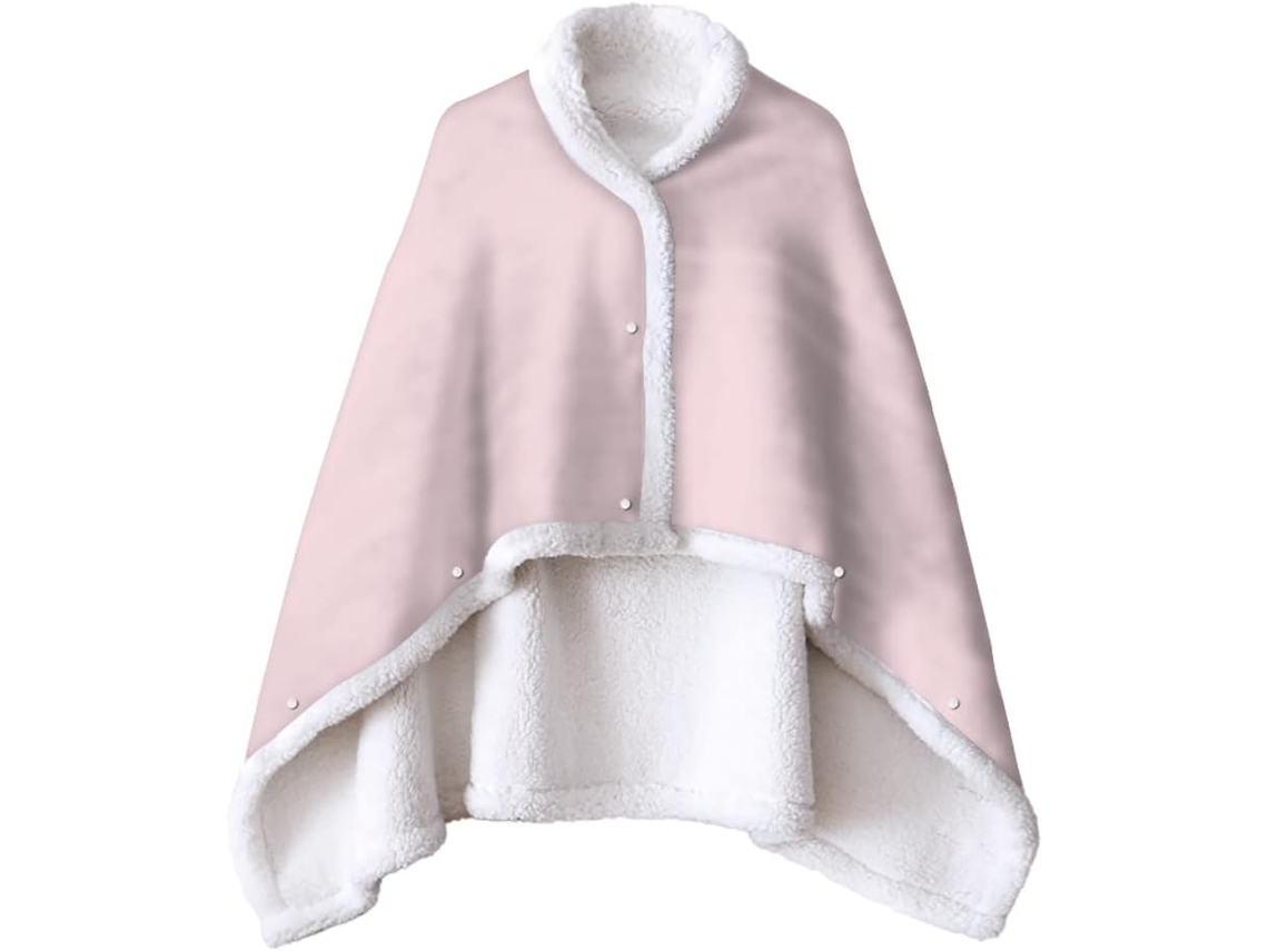 Manta de Lã Sherpa Fansu Xale Grossa e Macia Inverno com Botões Quente Microfibra para Adultos Crianças 150x12