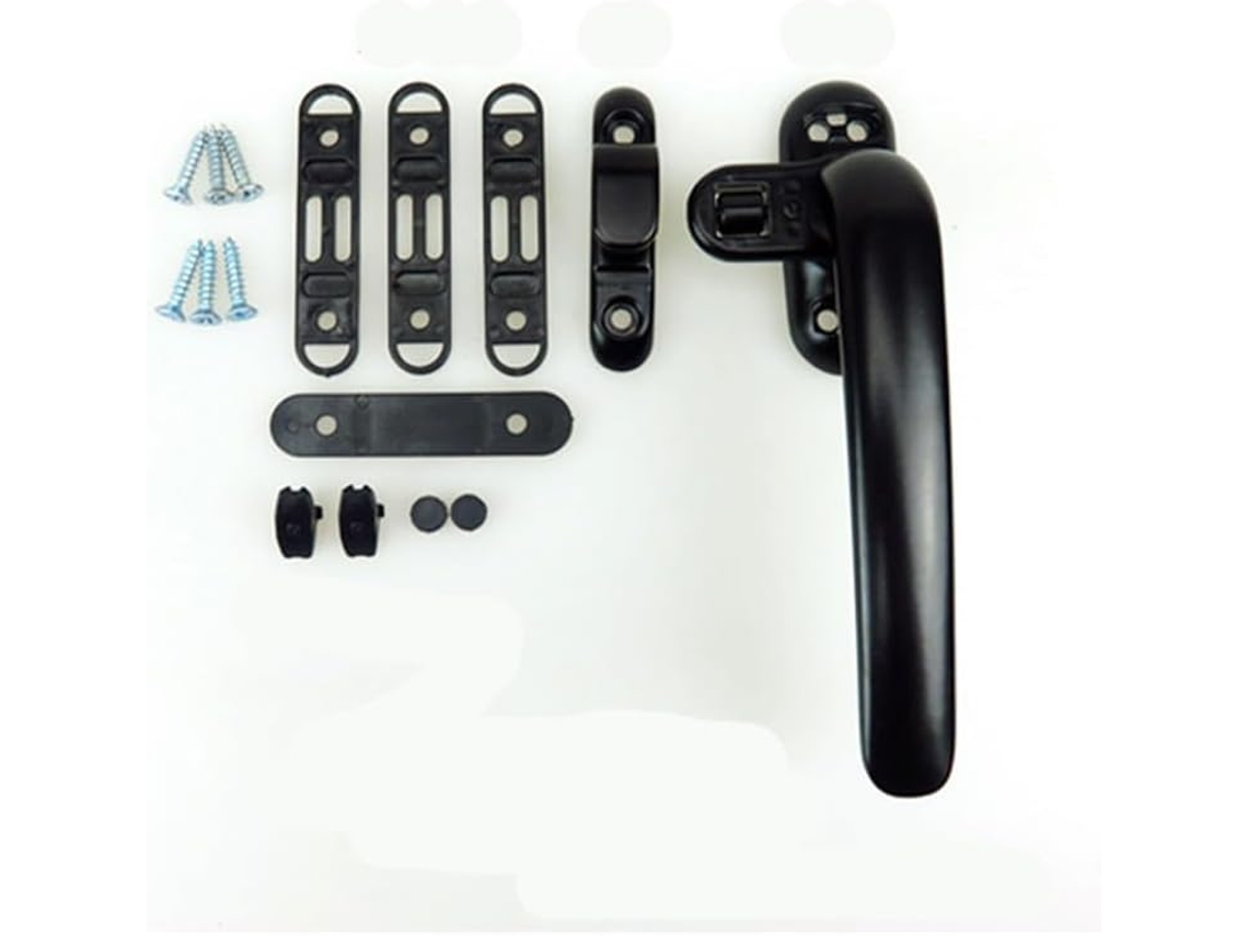 Puxador De Janela Substituição, Branco Preto Substituto, Tipo Cockspur, Para Mão Esquerda, Em Liga De Zinco