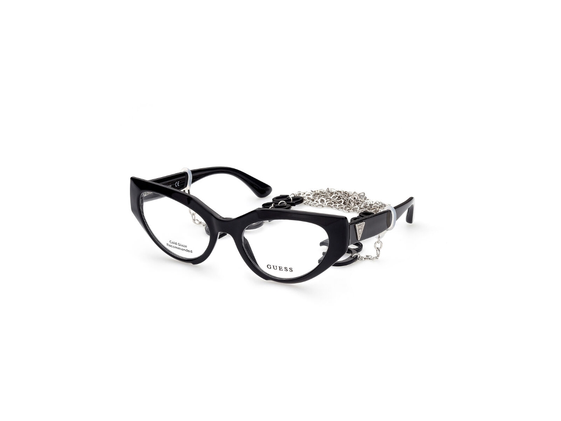 Armação De Óculos Feminino Guess Gu2853 55001 (preto Plástico Ø 55 Mm)