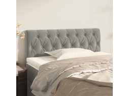 Cabecero de terciopelo 90x7x78/88 cm gris claro