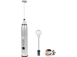 Espumador Elétrico de Leite AQUAFORGE, Portátil, Recarregável, Aço Inoxidável, 3 Velocidades, 2 Batedores, para Café